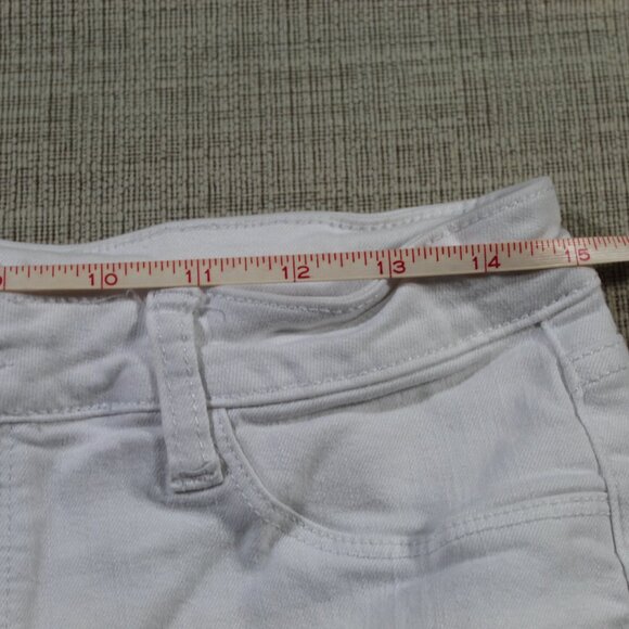 Cello Size 11 White Denim Jeans with Tied Raw Hem - Picture 2 of 5